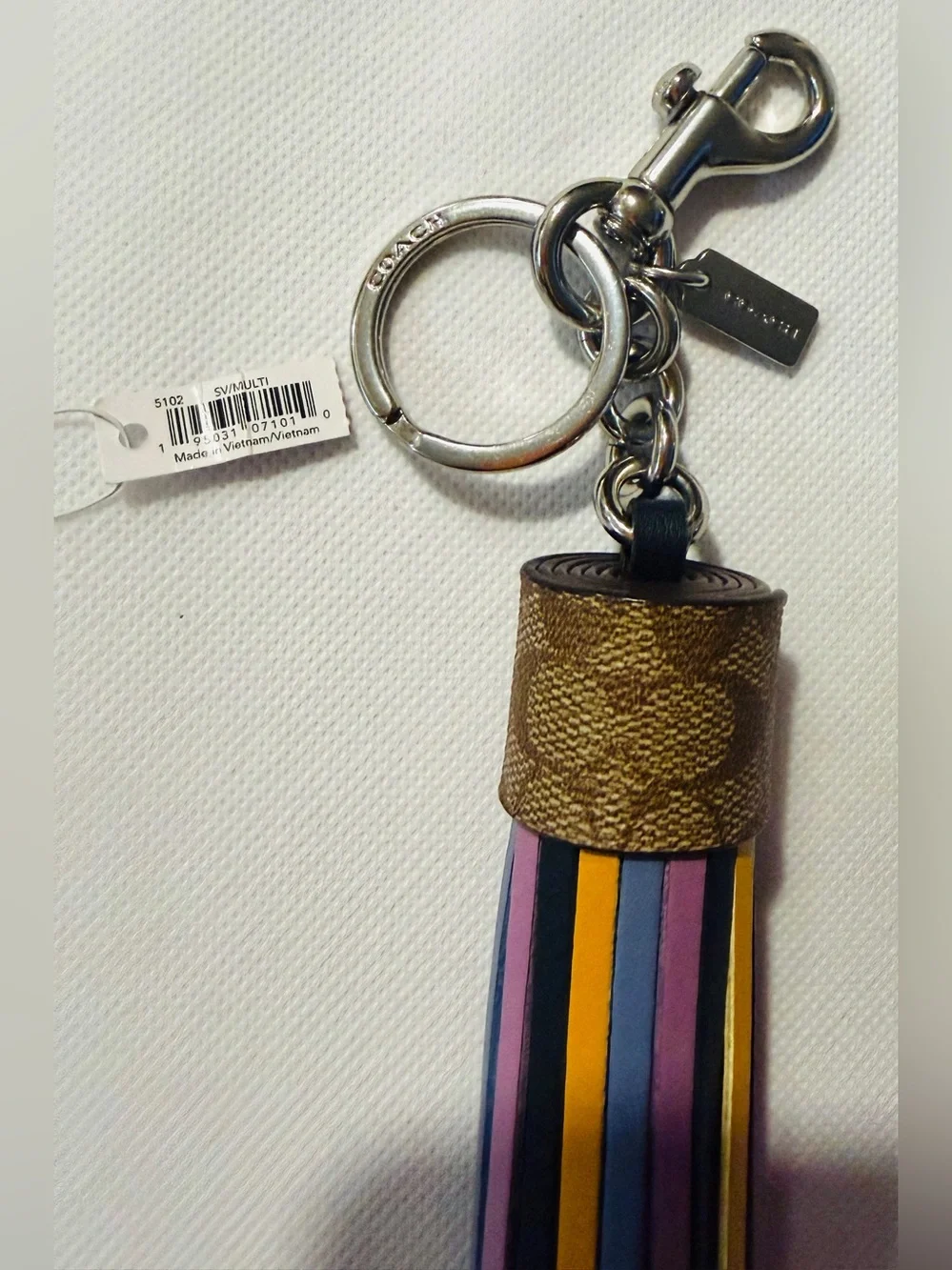 Coach Multicolor Tassel Charm